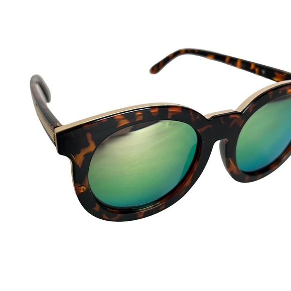 SUNGLASSES SUN GLASSES Shades Tortoiseshell Brown & Gold Arrow Plastic Frames - Picture 2 of 16